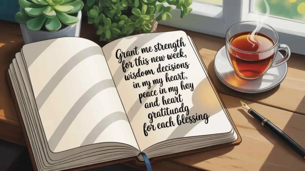 Short new week prayers for myself