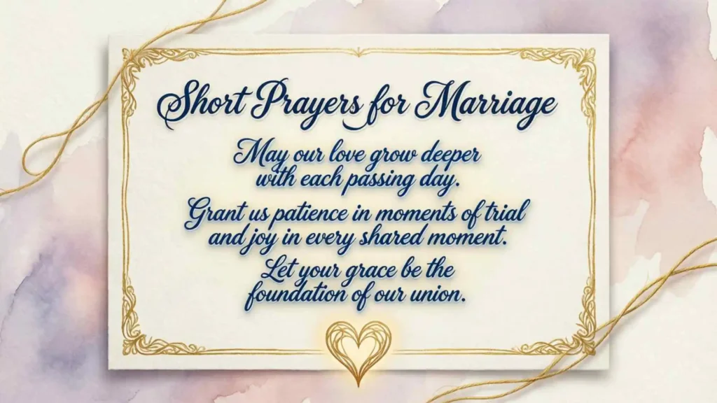 Short prayers for marriage