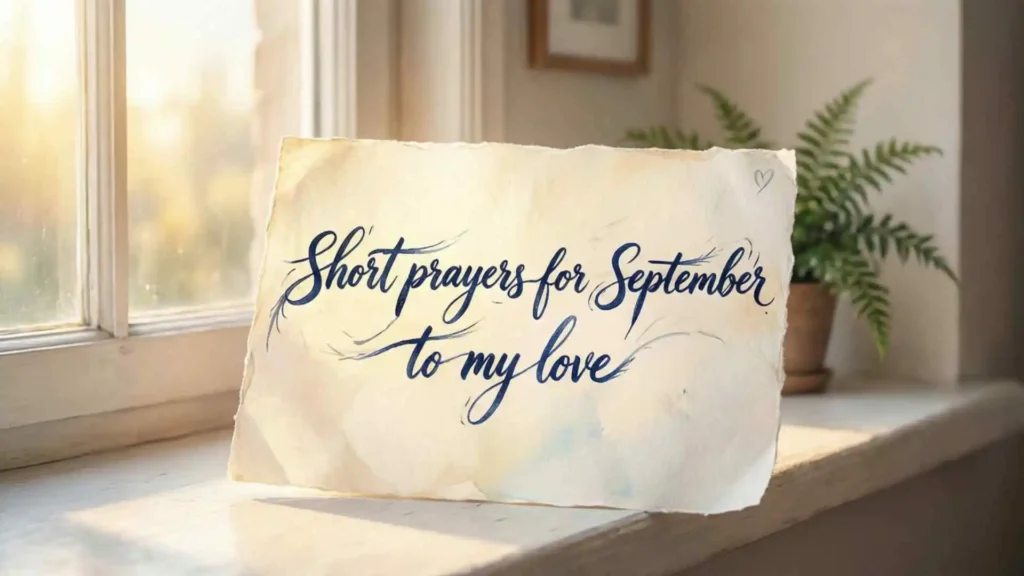 Short prayers for September to my love