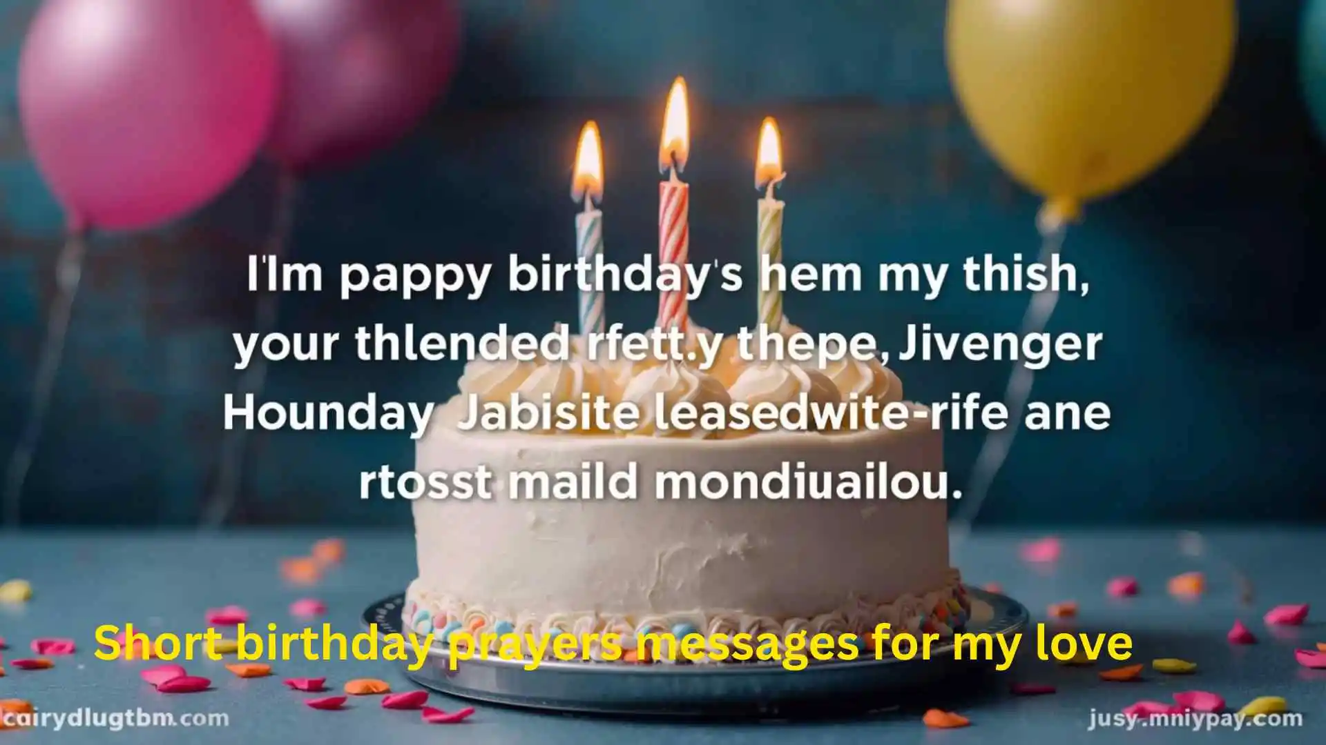 Short birthday prayers messages for my love