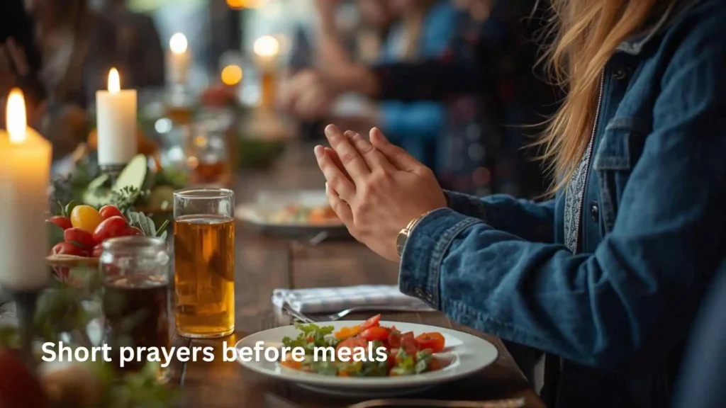 Short prayers before meals