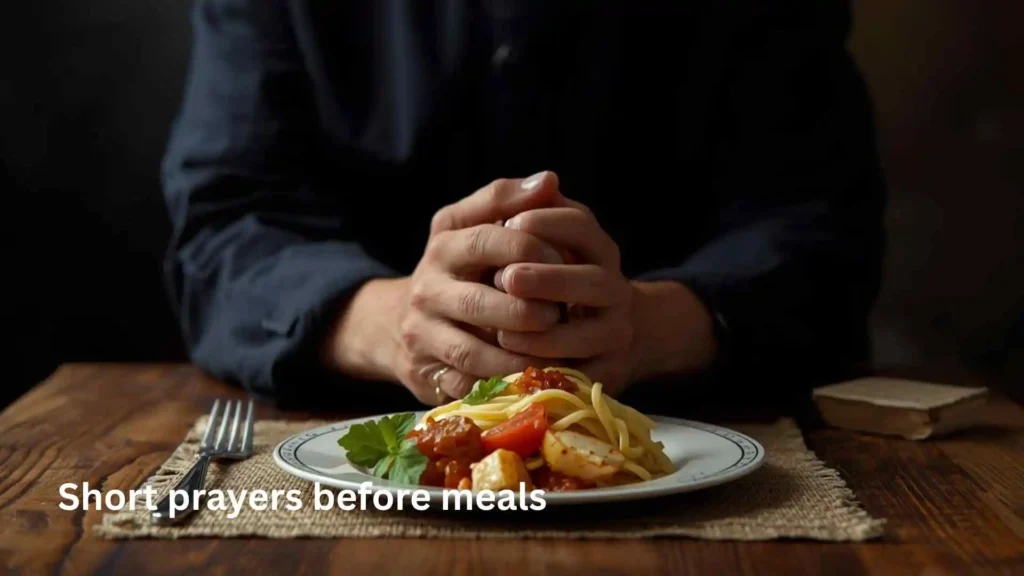 Short prayers before meals