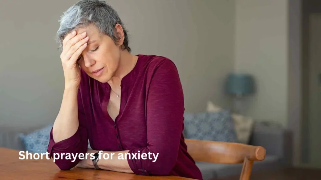 Short prayers for anxiety