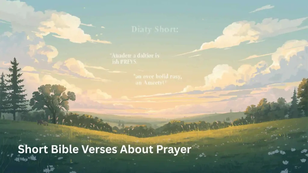 Short Bible Verses About Prayer