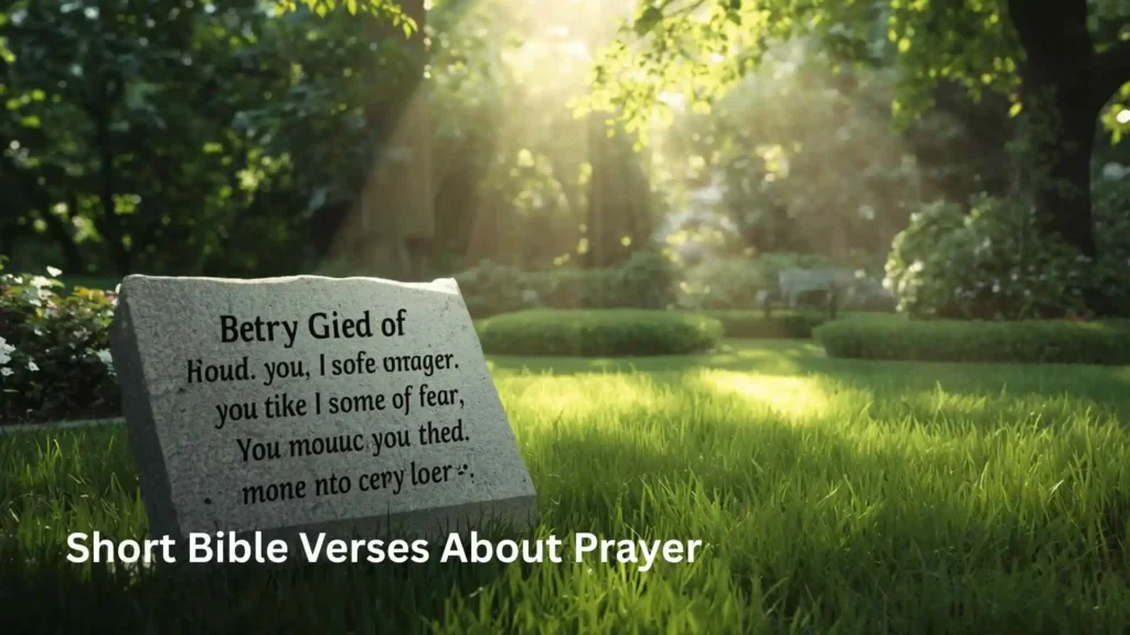 Short Bible Verses About Prayer