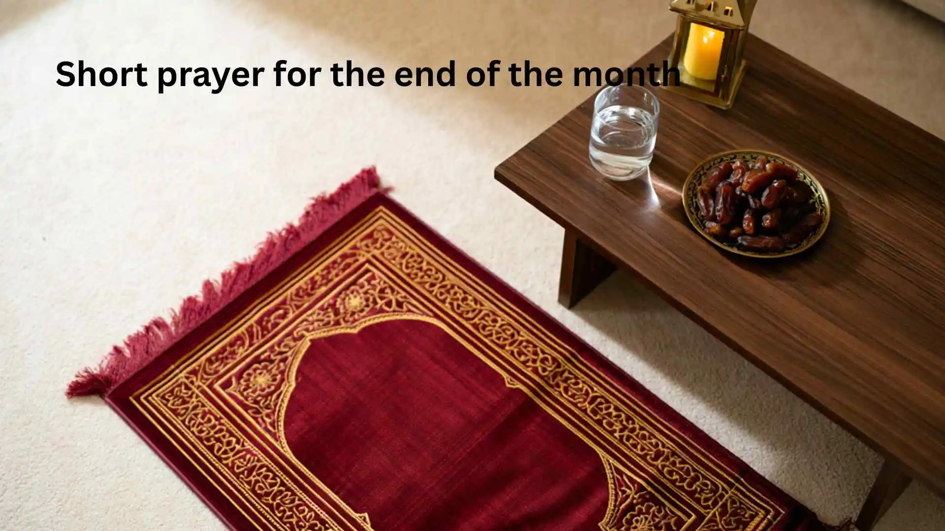 Short prayer for the end of the month