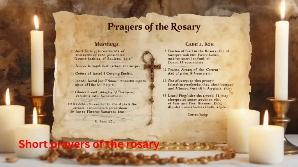 Short prayers of the rosary