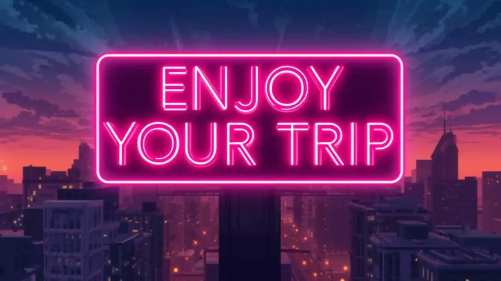 Short enjoy your trip wishes