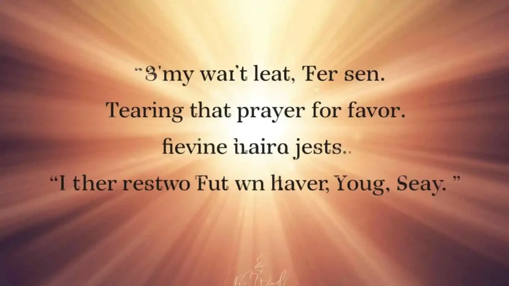 Short Esther prayer for favor
