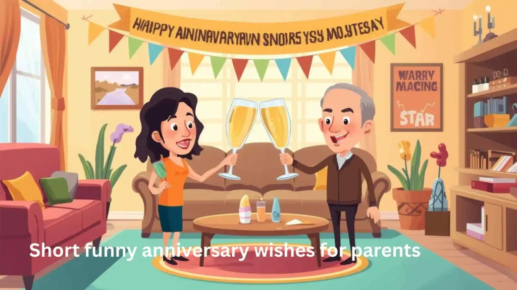Short funny anniversary wishes for parents