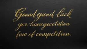 Short good luck wishes for competition