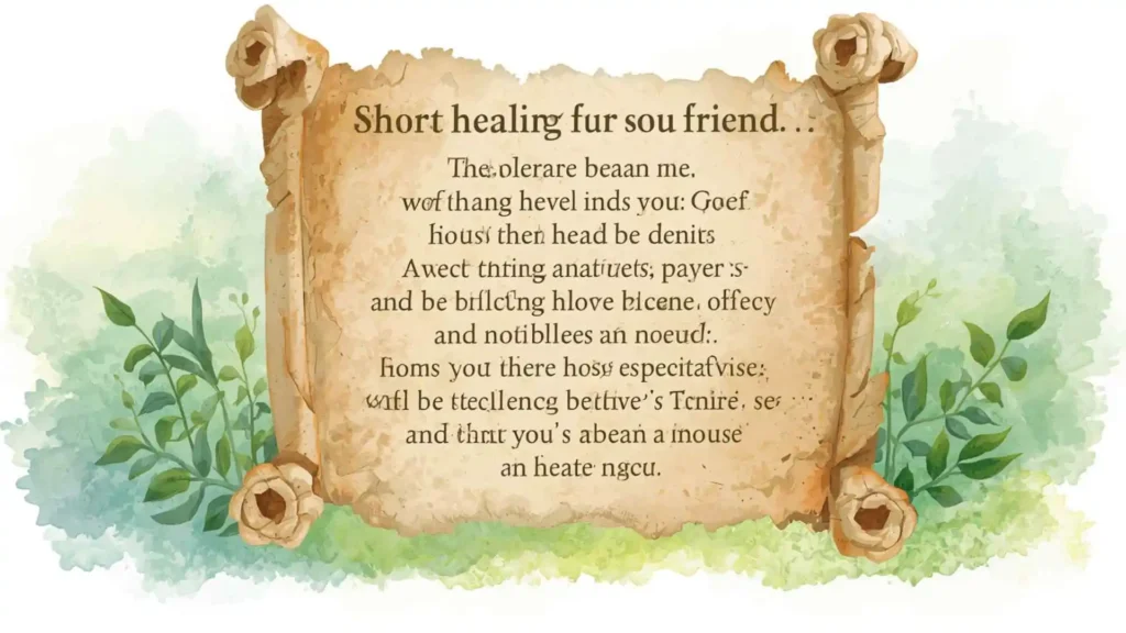 Short healing prayers for a friend