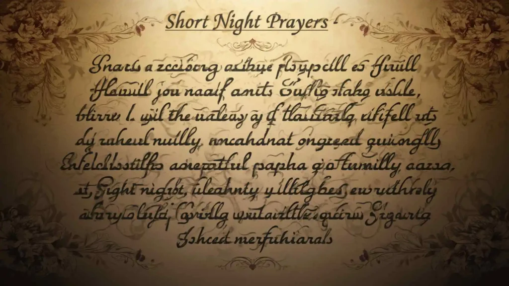 Short Night Prayers for Family
