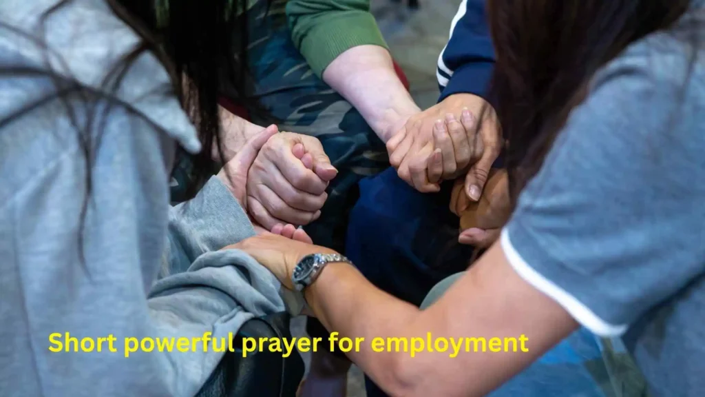 Short powerful prayer for employment