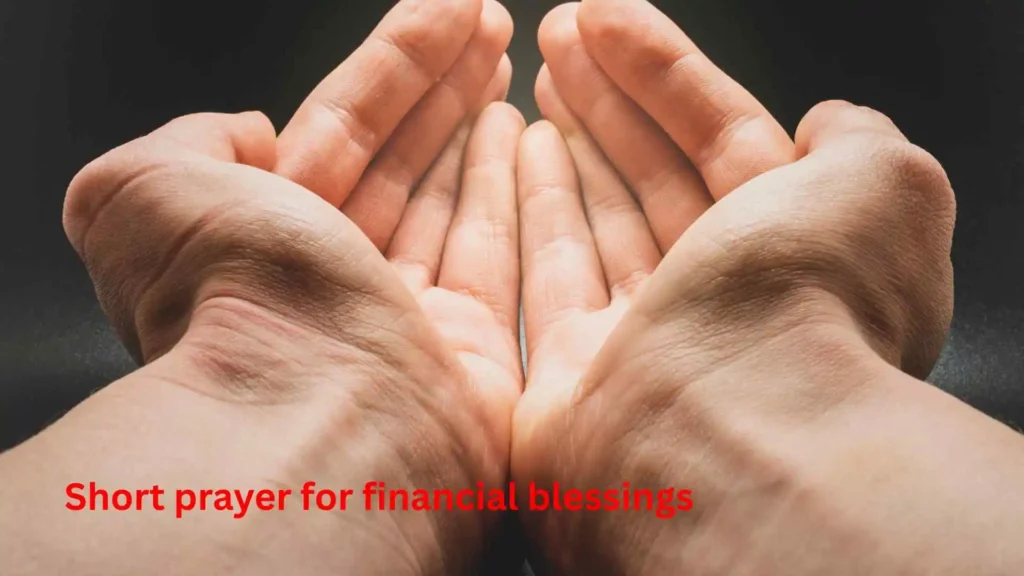 Short prayer for financial blessings