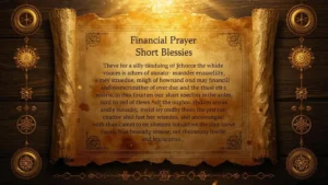 Short prayer for financial blessings