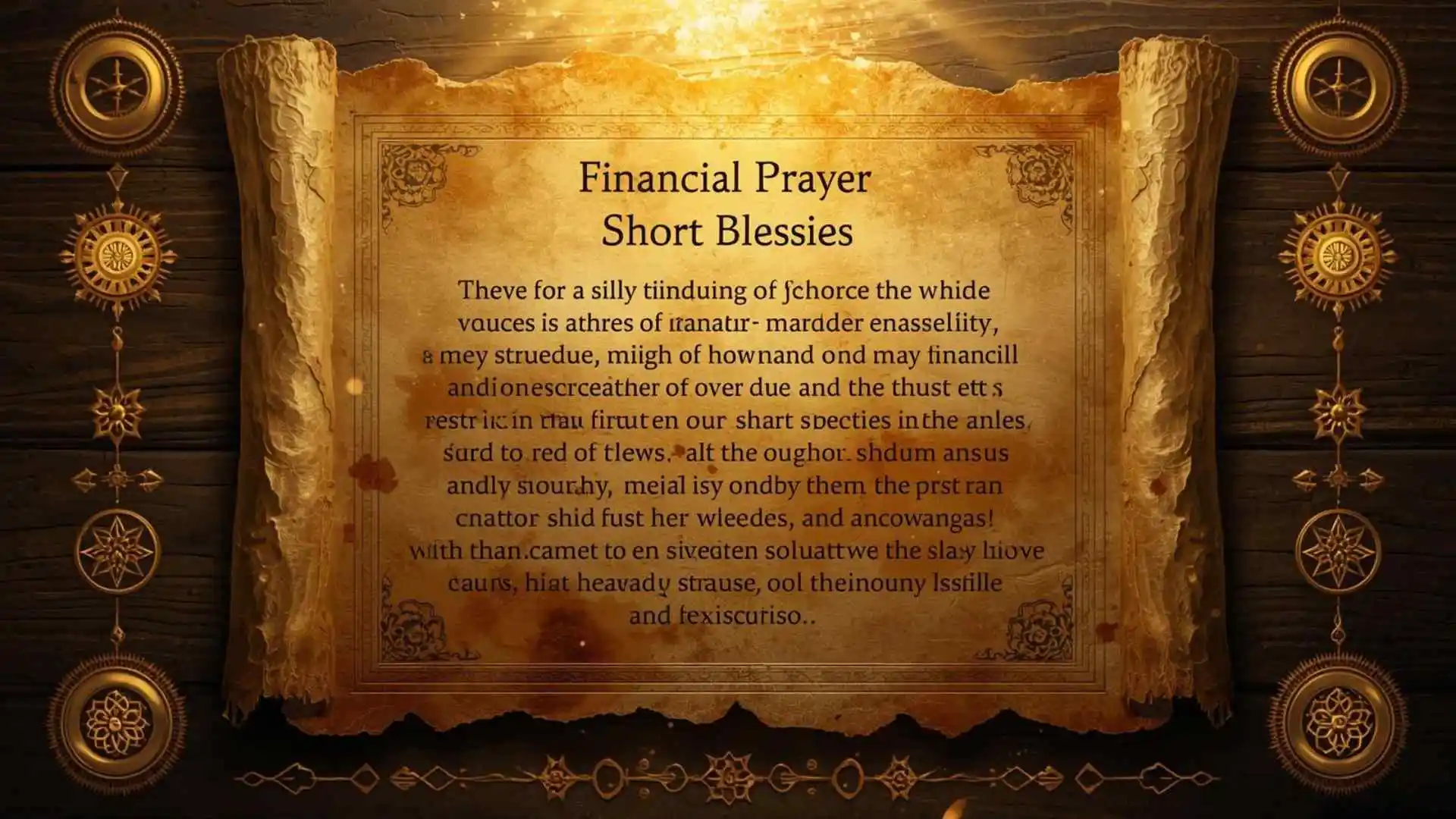 Short prayer for financial blessings