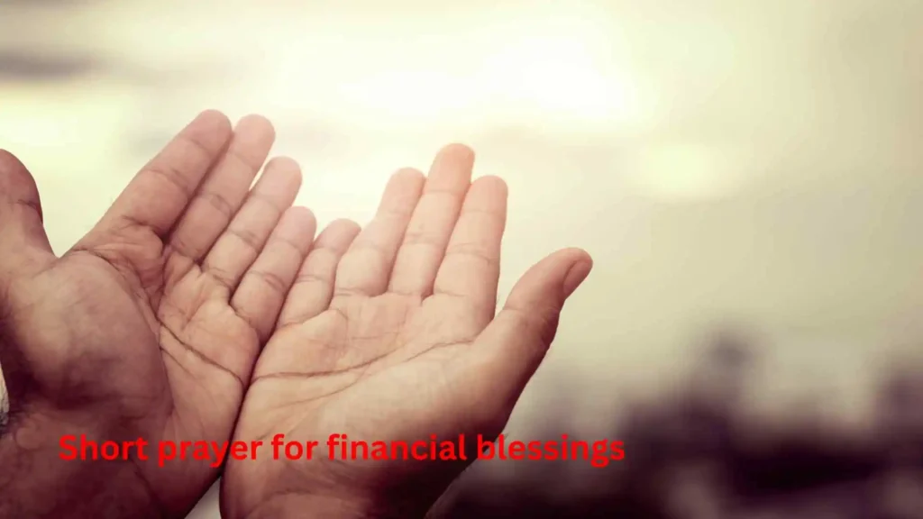 Short prayer for financial blessings
