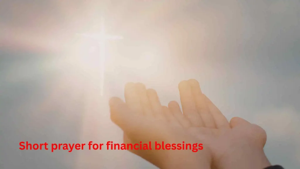 Short prayer for financial blessings