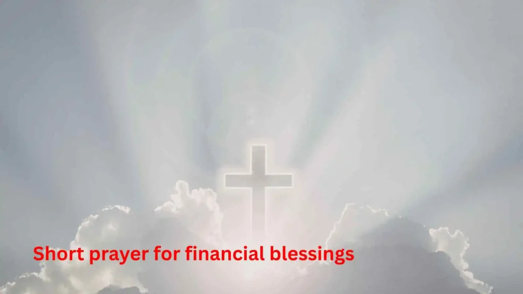 Short prayer for financial blessings