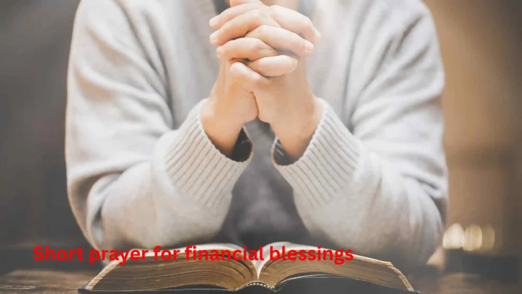 Short prayer for financial blessings