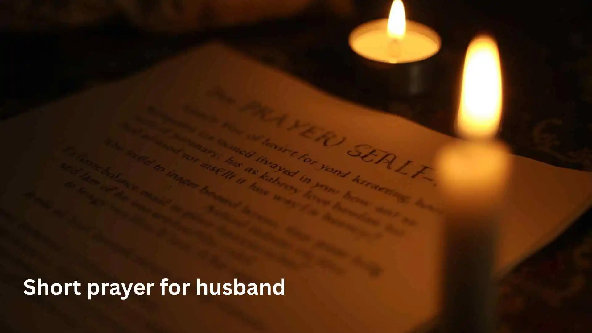 Short prayer for husband