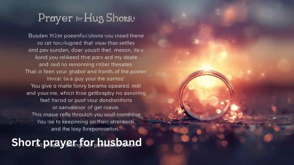 Short prayer for husband