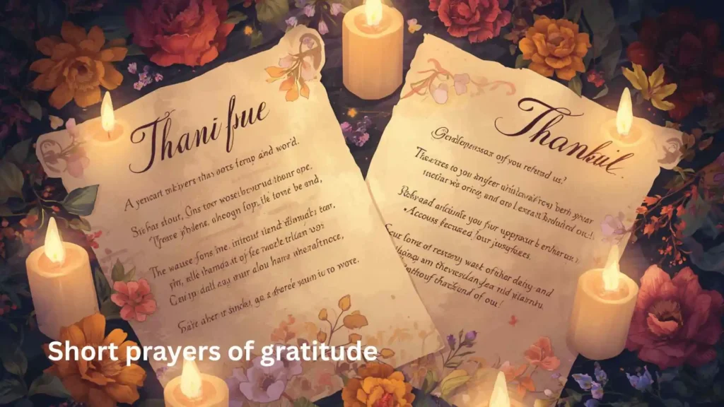 Short prayers of gratitude