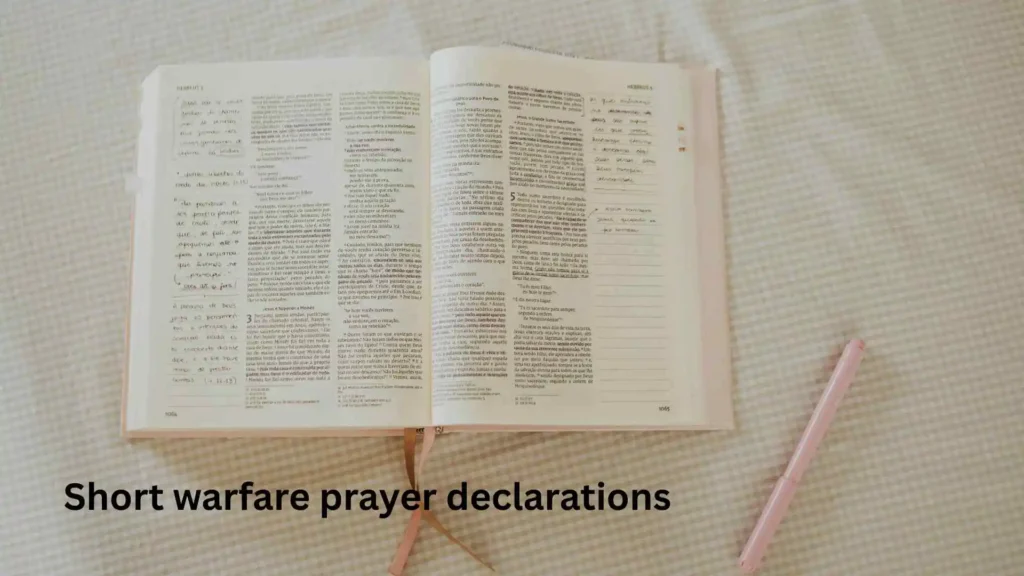 Short warfare prayer declarations