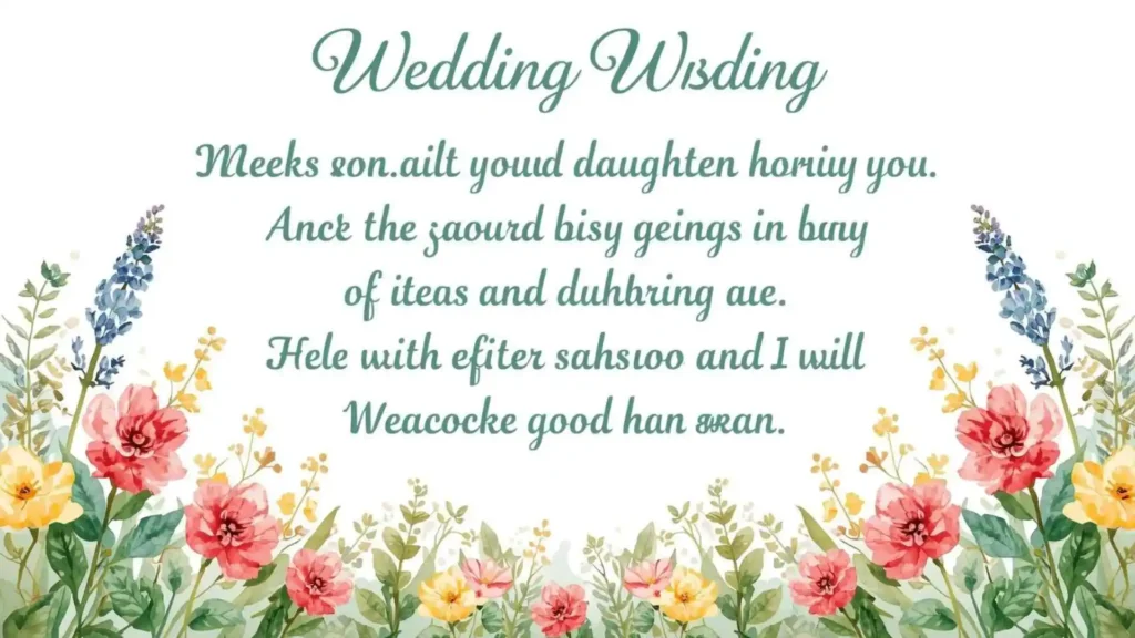 Short wedding wishes for son and daughter-in-law