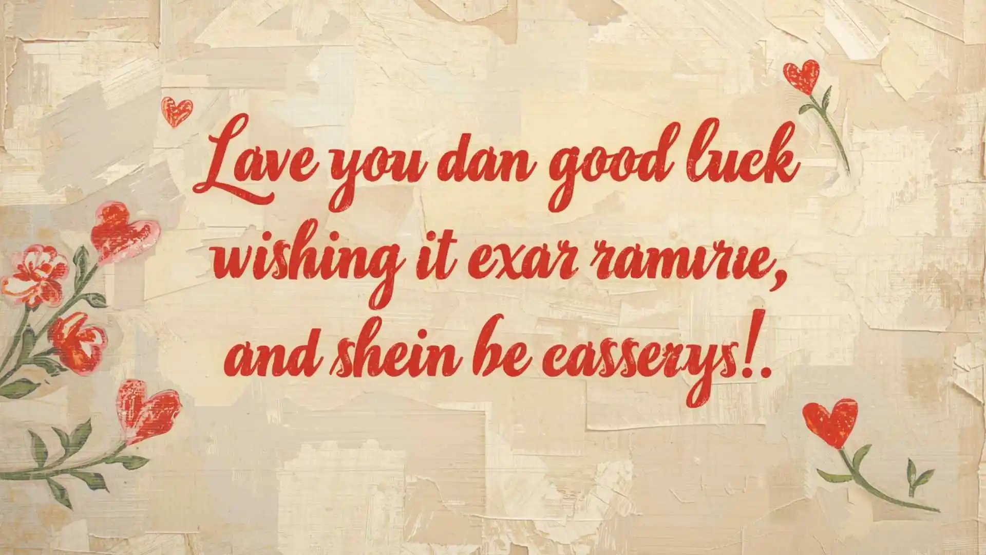 Short romantic good luck exam wishes