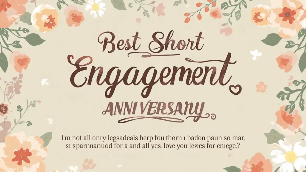 Best Short engagement anniversary wishes