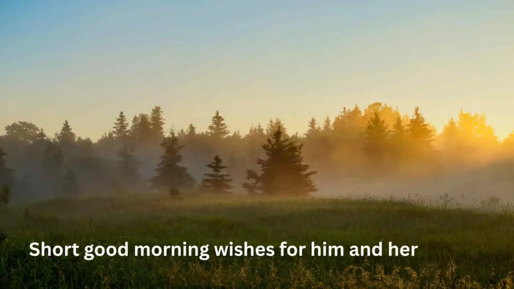 Short good morning wishes for him and her