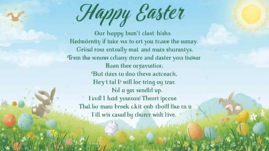 Short happy Easter wishes and greetings