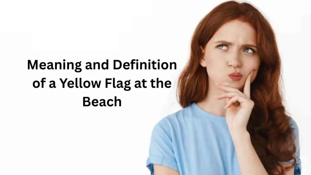 what does a yellow flag mean at the beach