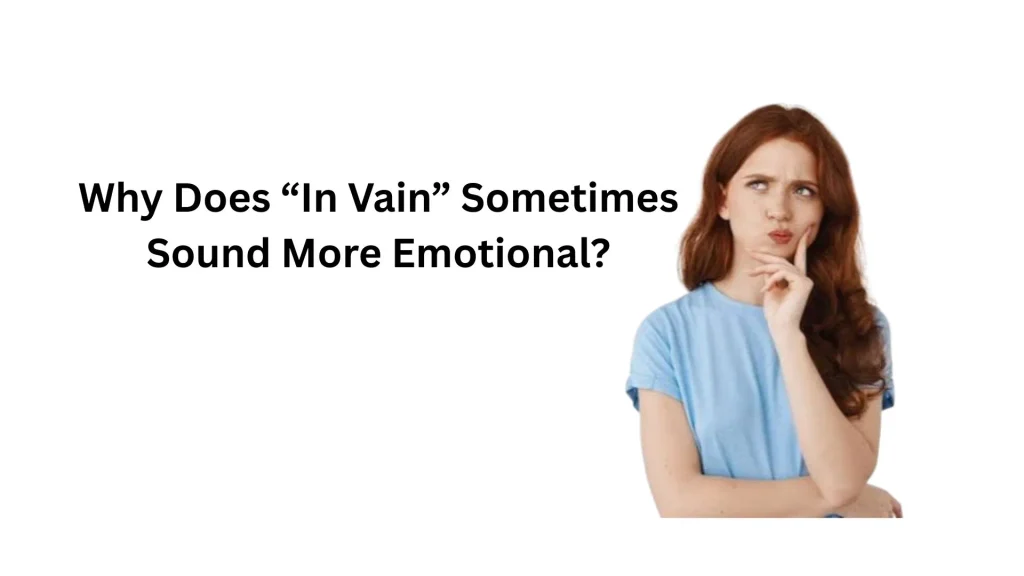 what does in vain mean