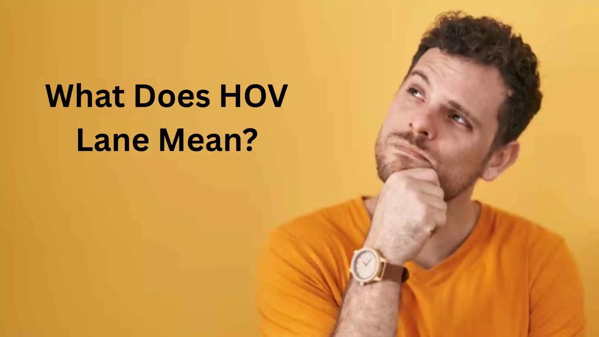 what does hov lane mean