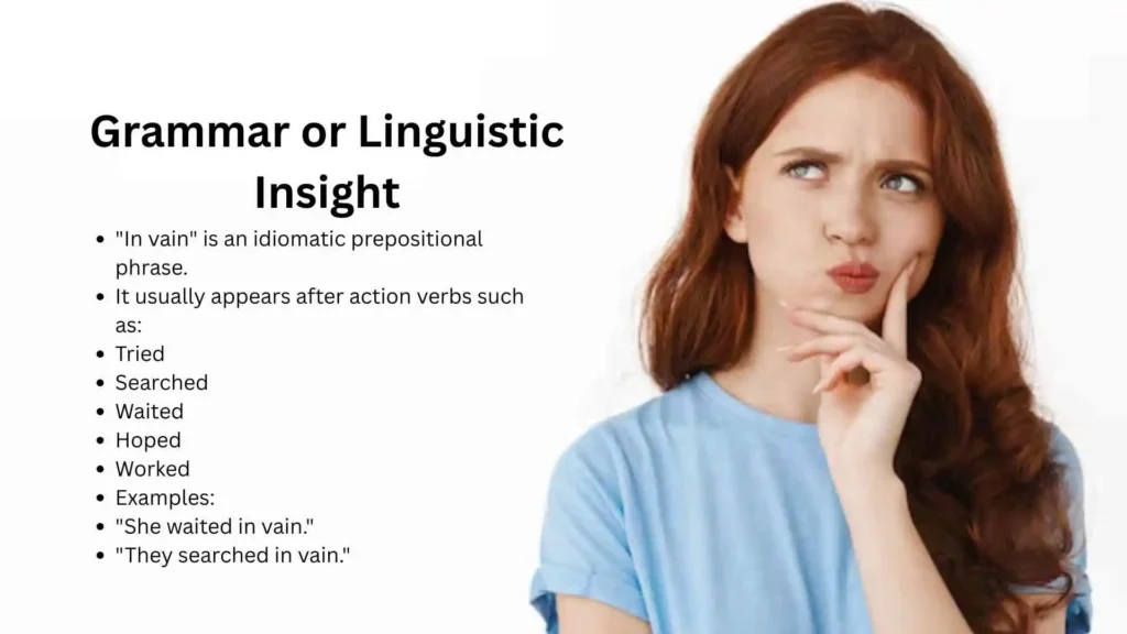 what does in vain mean