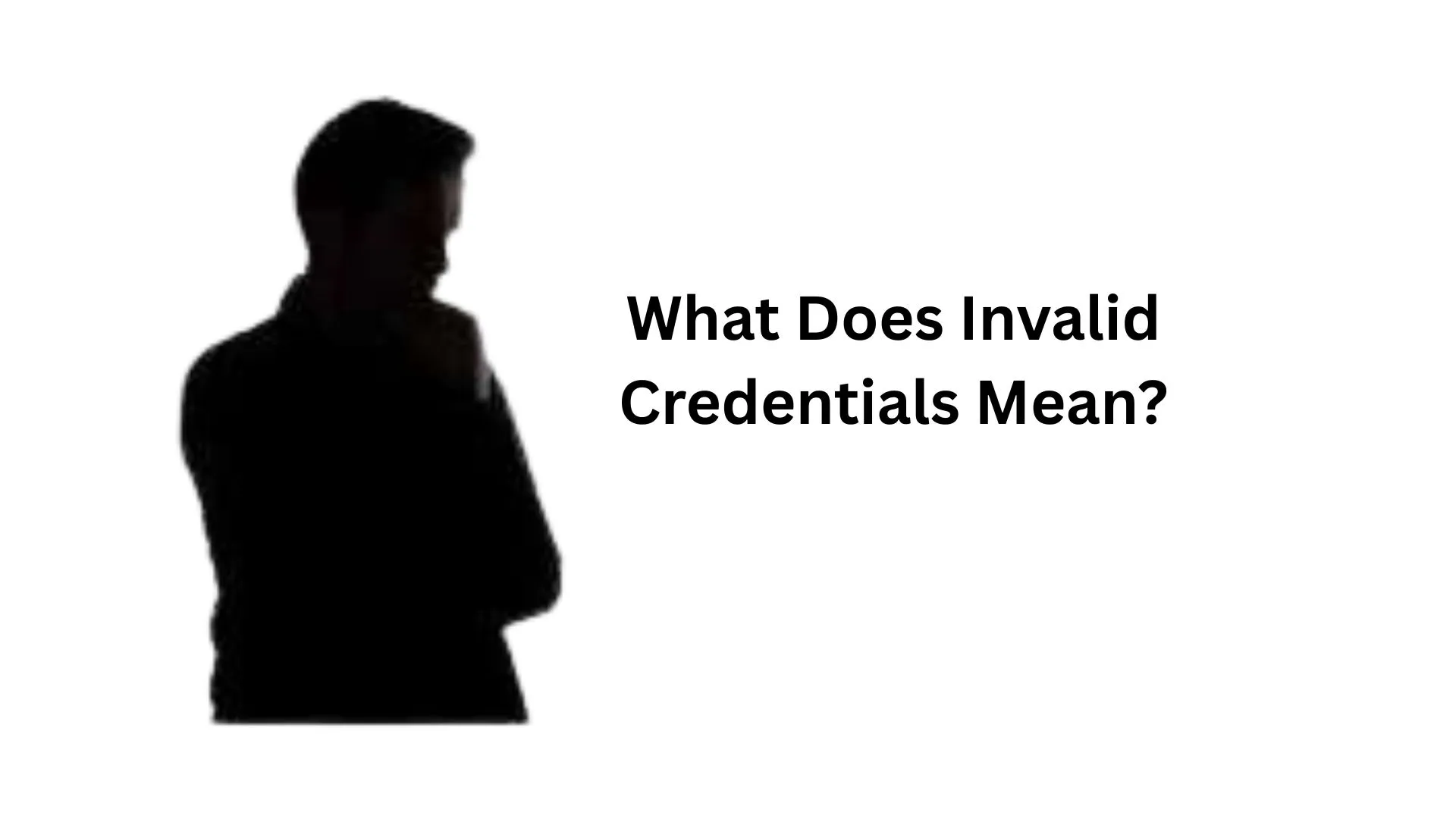 what does invalid credentials mean