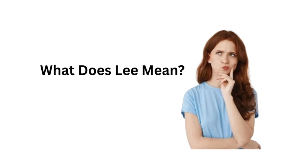 what does lee mean