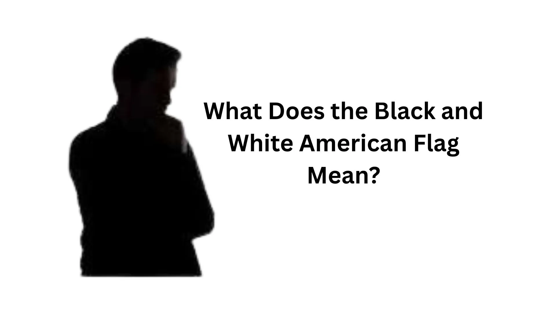 what does the black and white american flag mean