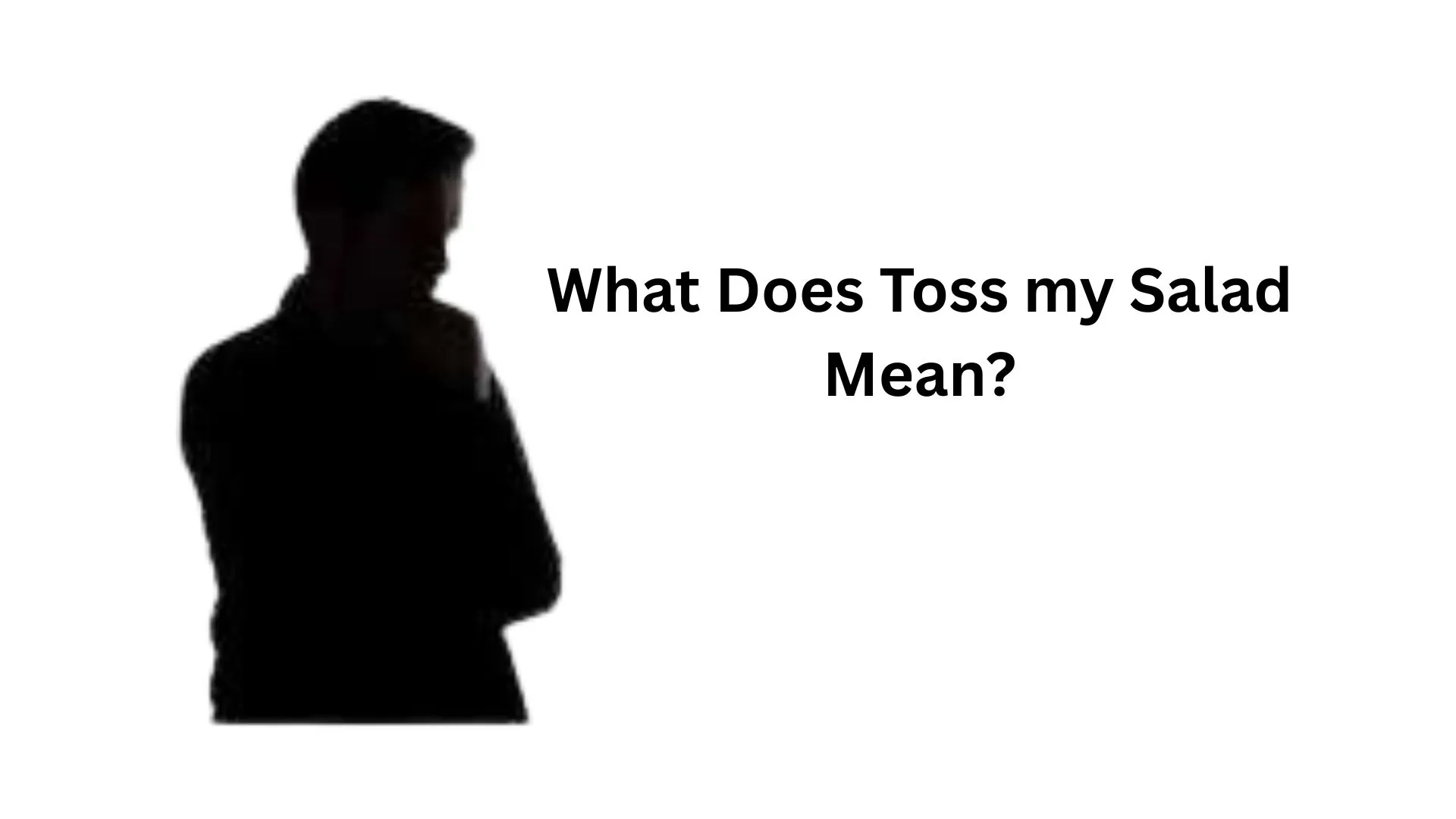 what does toss my salad mean