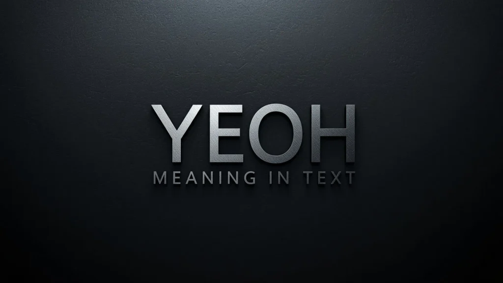 Yeoh Meaning In Text